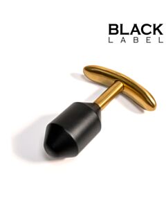 Metal Butt Diamond Plug Black/Gold M
