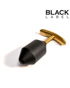 Metal Butt Diamond Plug Black/Gold L