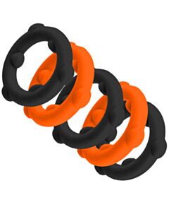 [SIL] GEARHEADS 5-Pack SPINNER Rings Orange / Black