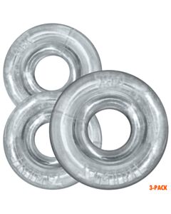 [SIL/TPR] RIMRINGZ Multi Size 3-Pack Cockrings Clear