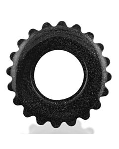 [SIL/TPR] PLUSHY Cockring Black Mica