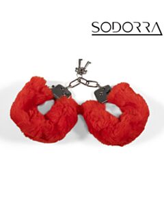 SODORRA Fluff Cuffs Red