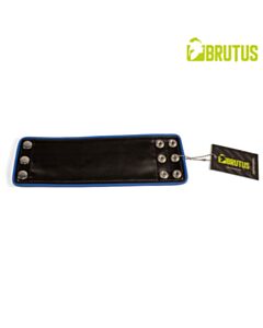 BRUTUS Leather Wristwallet Zip Black/Blue