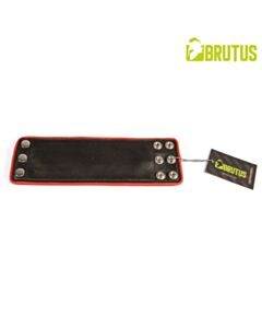 BRUTUS Leather Wristwallet Zip Black/Red