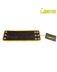 BRUTUS Leather Wristwallet Zip Black/Yellow