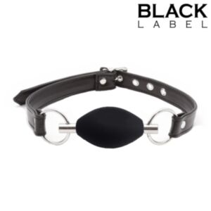 Silicone Oval Ball Gag 42 mm. Black