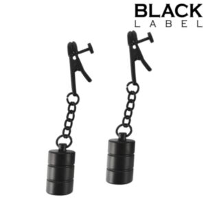 Black Metal Alligator Nipple Clamps With Weights