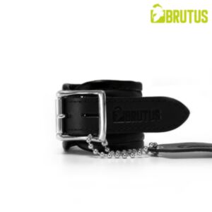 BRUTUS Leather Wrist Restraints Black/Black
