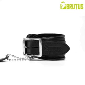 BRUTUS Leather Ankle Restraints Black/Black